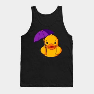 Rainy Day Umbrella Rubber Duck Tank Top